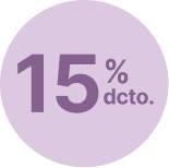 Ícono de descuento del 15% en Clínica Bíblica