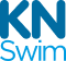 Logo KN Swim en azul.