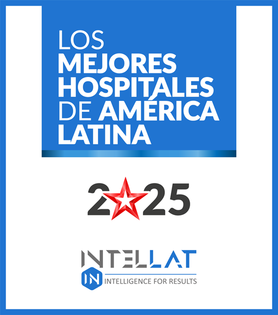 Sello de reconocimiento “Los Mejores Hospitales de América Latina 2025” otorgado por INTELLAT Intelligence for Results.